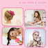 Wecoe Spa Headband and Wristband Set, Pink Rose Red, Cute Puffy Sponge Bubble Makeup Headband, Hair Claw Clips, Wrist