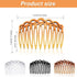 WILLBOND 16 Pieces Women Hair Comb Accessories, French Side Combs, Plastic Twist Decorative Clips (Black, Transparent,