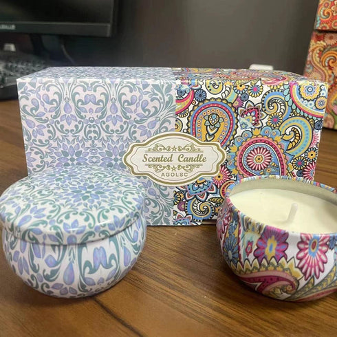 2 Pack Scented Candles, 2.5 oz Aromatherapy Candles - Natural Soy Candles with Floral Scents for Travel, Spa, Home Decor