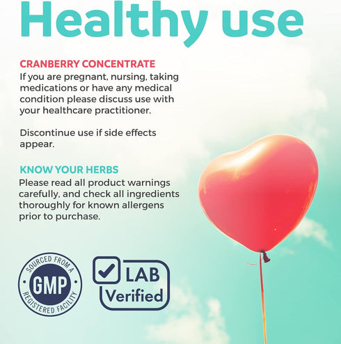 Organic Cranberry Pills - 60 Capsules | 50:1 Concentrate Equals 25,000mg of Fresh Cranberries for UTI Support