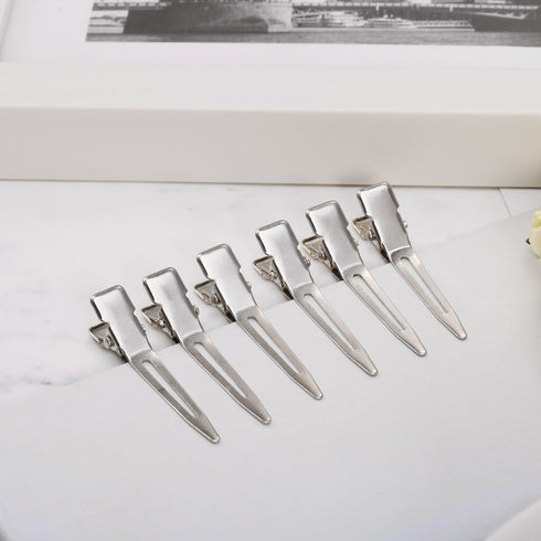 Hicarer 1.75 Inches Single Prong Hair Clips, 50 Pack - Durable Metal Alligator Clips for Hair Extensions, Dreads, Pin