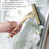Shower Squeegee for Glass Doors, Stainless Steel Window Squeegee, Non-Slip Handle for Bathroom and Tile Cleaning