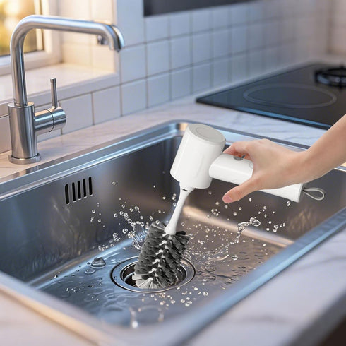 MEFELF 2 4 1500mAh Electric Spin Scrubber - Cordless Handheld Cleaning Brush with Speeds & Brush Heads, Rechargeable
