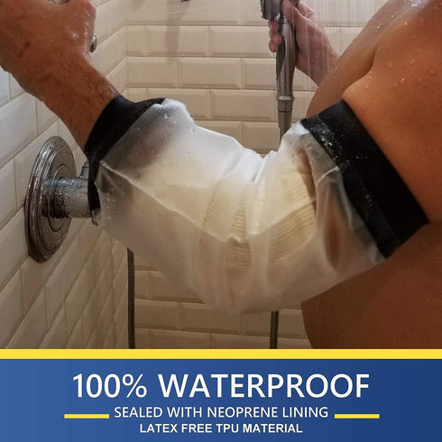 FIGHTECH PICC Line Shower Cover - Reusable Waterproof Cast Cover for Elbow, Available in 3 Sizes