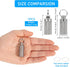 Titanium Waterproof Keychain Pill Holder Container, Portable Mini Size Pill Box Case for Outdoor Travel (2 Pack)