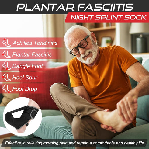Plantar Fasciitis Night Splint Sock Soft Plantar Fasciitis Brace for Sleeping Achilles Tendonitis Foot Drop Heel Pain