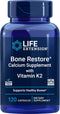 Life Extension Bone Restore + Vitamin K2 - 120 Capsules, Vitamins & Minerals for Bone Health, Non-GMO, Gluten-Free