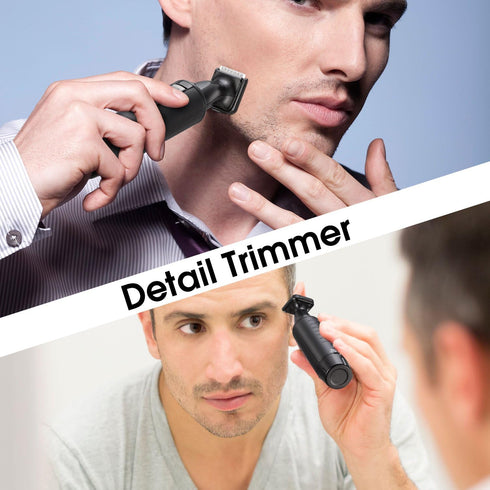 Nose Hair Trimmer for Men Wet Dry Facial Ear Hair Clipper with Vacuum System & Dual-Edge Blade