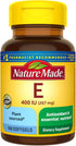 Nature Made Plant Sourced Vitamin E 267 mg (400 IU) d-Alpha Softgels, 100 Count, Pack of 3