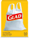 Glad Trash Bags, 13 Gallon White Handle-Tie Garbage Bags, 50 Count (Package May Vary)