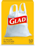 Glad Trash Bags, 13 Gallon White Handle-Tie Garbage Bags, 50 Count (Package May Vary)