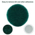 8 Pcs 5 Inch Round Scouring Pads, Hook and Loop Drill Scrubber Pads for Clean Polishing (Green)