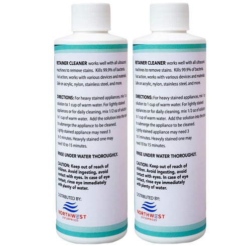 Ultrasonic Retainer Cleaner Solution Concentrate, 16 oz - Cleans Mouthguards, Invisalign, Nightguards, Odor Remover