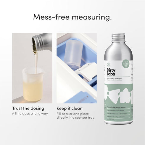 Dirty Labs Bio-Liquid Laundry Detergent, Signature Scent, 32 Loads (8.6 fl oz), Nontoxic, Biodegradable