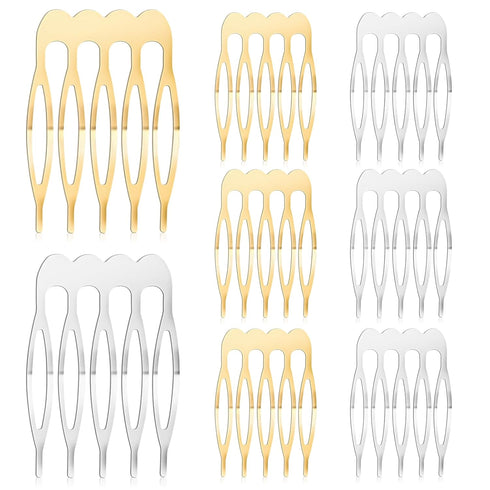 20PCS Small Hair Side Combs, French Teeth Hair Combs for Women, 5 Teeth Tiny Hair Clip Combs for Bridal Wedding Veil