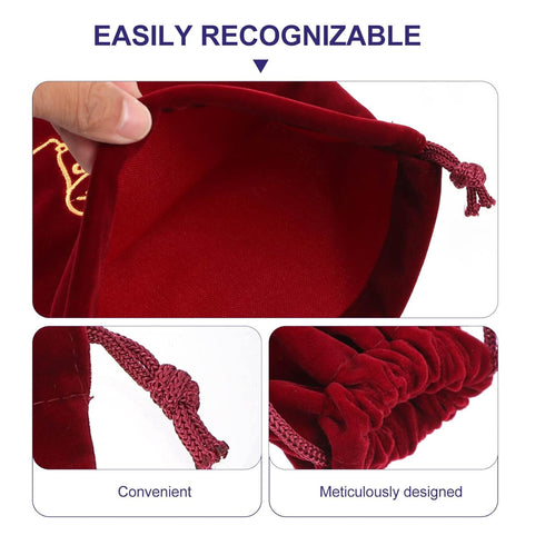 OSALADI Travel Blow Dryer Bags, 2 Pack Flannel Drawstring Storage Bag for Hairdryer and Styling Tools