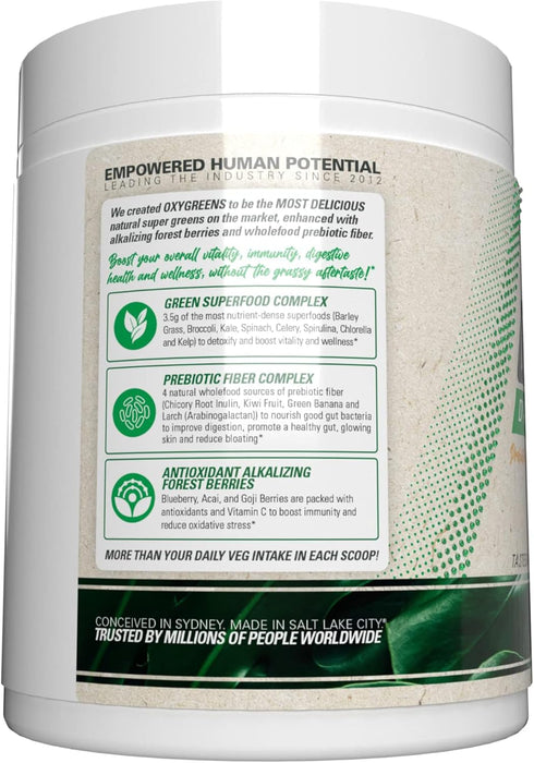 EHP Labs OxyGreens Super Greens Powder - Spirulina & Chlorella Superfood, 30 Serves (Pineapple)