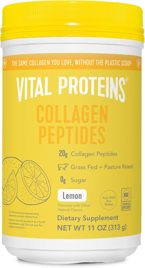Vital Proteins Collagen Peptides Powder - Promotes Hair, Nail, Skin, Bone, and Joint Health, Lemon 11 Ounce