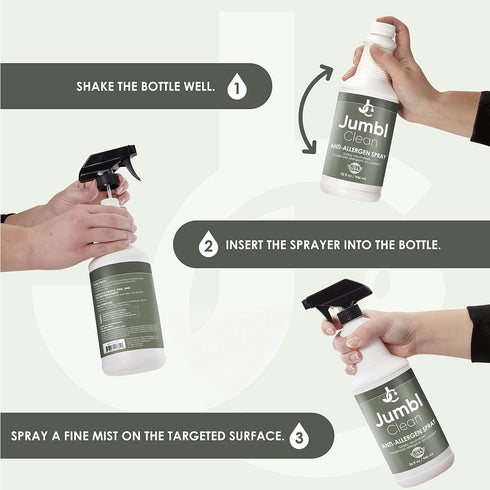 Unscented Anti-Allergen Spray Household Cleaner, Reduce Dust and Pollen from Furniture, Fabric, Clothes & Carpet