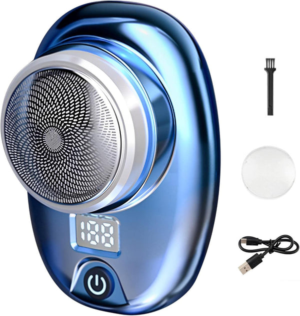 New Upgrade Mini Electric Razor, Portable USB Rechargeable Waterproof Shaver for Men