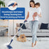 Wet Spray Mop for Floor Cleaning, Refillable Spray Bottle with 3 Washable Microfiber Pads, Home or Commercial Use, Blue