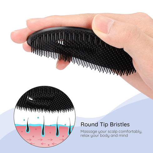 Segbeauty Scalp Massage Brush, 6 pcs Shampoo Brush Floral Shower Comb, Pocket Hairbrushes Set for Hair Growth