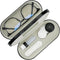 2 in 1 Contact Lens Case and Glasses Case, Double Sided Design with Mirror & Tweezer, Portable Kit