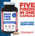 Yerba Prima Daily Fiber Formula - 180 Caps (Pack of 2), Soluble & Insoluble Dietary Fiber Supplement