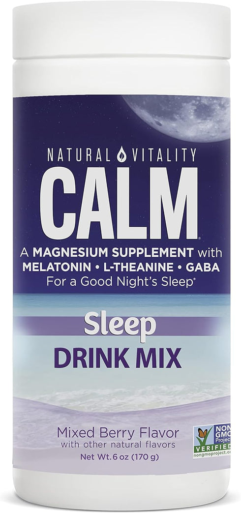 Natural Vitality Natural Calm CALMFUL SLEEP, Mixed Berry Flavor, 6 Ounces