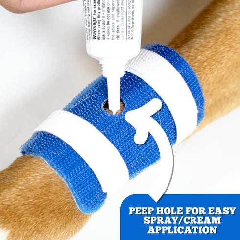 Proud Pet Patches Dog Bandage for Wound Care w/Peep Hole Cover. Bandages for Dog Hot Spots, Lick Granuloma, Stitches