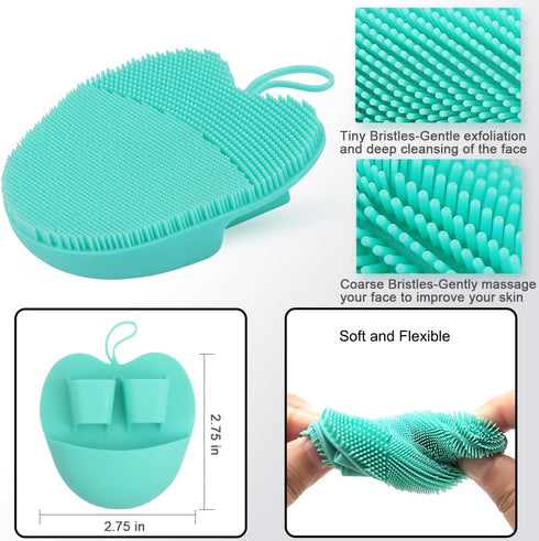 INNERNEED Soft Silicone Facial Cleansing Brush Set, Gentle Exfoliating Scrubber Pad, Pack of 3