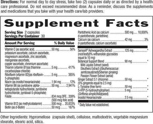Country Life Stress Shield, Stress & Tension Relief Supplement with Ashwagandha, 60 Capsules