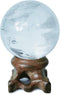 Polar Jade Clear Quartz Crystal Ball with Stand, 45mm/1.8” for Crystal Healing, Meditation, Scrying