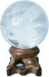 Polar Jade Clear Quartz Crystal Ball with Stand, 45mm/1.8” for Crystal Healing, Meditation, Scrying