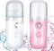 Honoson 2 Pieces Nano Facial Mister, 30 ml Mini Face Humidifier, USB Rechargeable Skin Care Machine