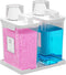 61OZ Laundry Detergent Dispenser Container, 2 Pack Liquid Dispenser, Clear for Laundry Room Storage