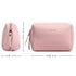 Narwey Small Vegan Leather Makeup Bag, Mini Cosmetic Pouch for Women Travel (Small, Pink)