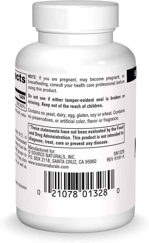 Methylcobalamin Vitamin B-12 5mg, Source Naturals, Cherry Flavored, 30 Lozenges