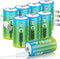 volkate C Batteries 8 Pack, USB Rechargeable Lithium C Cell Batteries with Charging
