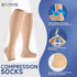 Women&Men-2/3 15-20mmhg bropite Toeless Compression Socks for Pairs Open Toe Compression stocking Support Knee High