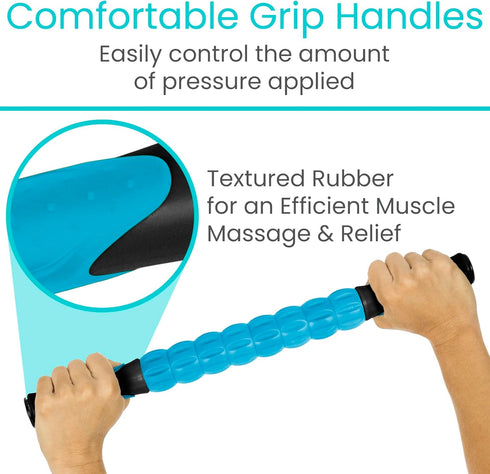 Vive Massage Stick Roller for Muscle, Back, Legs - Deep Tissue Body Fascia Massager for Hamstring, Calf, Neck Pain