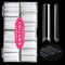 No C Curve 3XL Long Square Nail Tips for Acrylic Nails, SWETIDY 360PCS Clear False Nails with Case