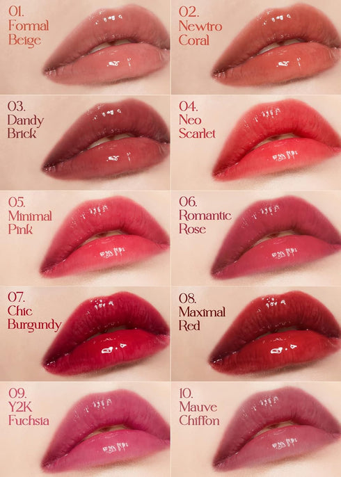 I'M MEME Lip Silhouette Gloss Tint - 09 Y2K Fuchsia, Highly Pigmented, Long Lasting, Hydrating, Glossy Finish, 4g Makeup