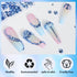 Makartt Blue Nail Rhinestones, Multi-Size Flatback Crystal Glass Nail Charms for DIY Crafts and Nail Art Supplies