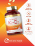 Carlyle Vitamin K2 and D3 Supplement - 300 Softgels, 200mcg K2 MK7 & 250mcg D3, Non-GMO, Gluten Free