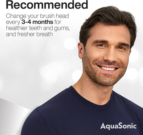 AquaSonic Duo Series Replacement Brush Heads for Normal & Sensitive Teeth | Compatible with Duo Series Toothbrush