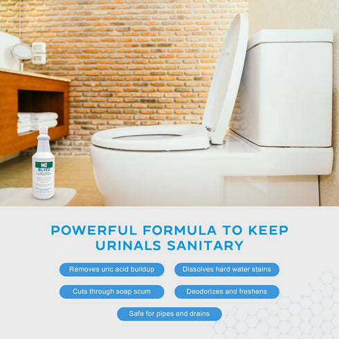 Blitz Professional Urinal & Toilet Cleaner, Disintegrates Uric Salt to Open Pipes, Safe Formula (32 oz.)