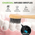 Bamboo Electric Toothbrush Replacement Heads, Soft Charcoal Infused Bristles, Compatible with Philips Sonicare