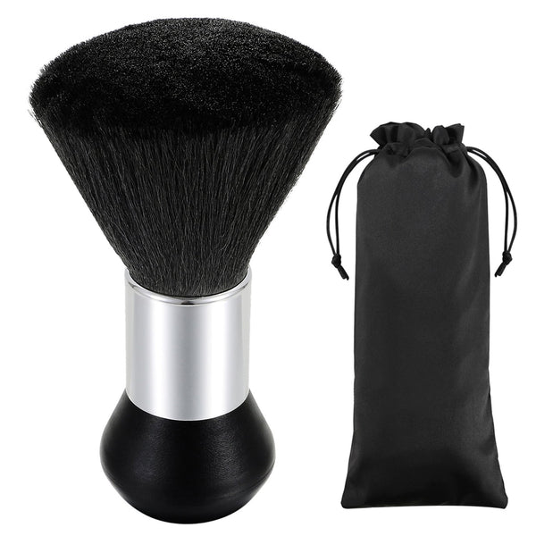 Vtrem Hair Brush, Barber Brush Neck Duster: Black, Oblong, Nylon Bristles for Barbers or Salon Professionals