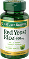Nature's Bounty Red Yeast Rice Pills, 600mg, 120 Capsules, Herbal Health Supplement